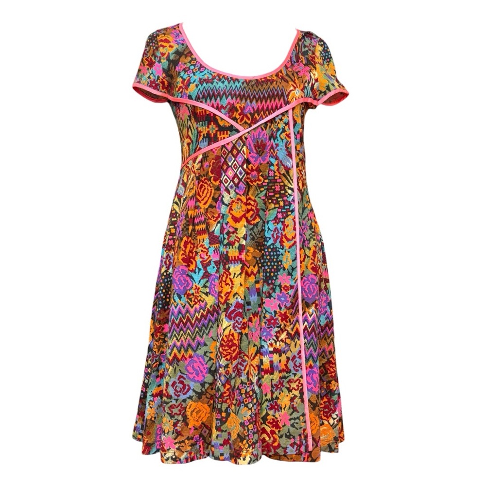 Vintage Matthew Williamson Abstract Floral Swing Dress | Size 2